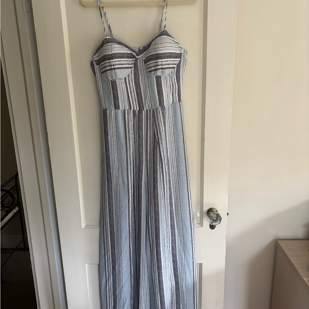 Xhilaration Blue and White Striped Dress